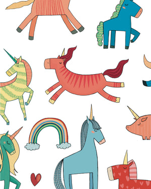 
                  
                    Load image into Gallery viewer, PS Candy 40x50cm upclose-unicorns Poster reading kids art Print pretty closeUp 2
                  
                