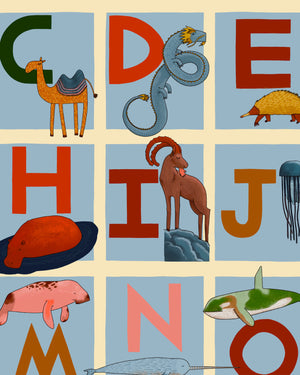 
                  
                    Load image into Gallery viewer, ABC ANIMAL ALPHABET  —    An Art Print to Help Your Little Budding Bookworm
                  
                