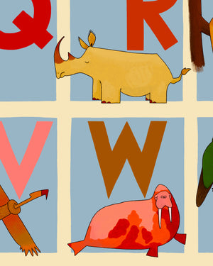 
                  
                    Load image into Gallery viewer, ABC ANIMAL ALPHABET  —    An Art Print to Help Your Little Budding Bookworm
                  
                