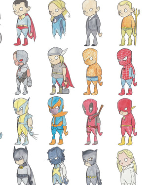 
                  
                    Load image into Gallery viewer, LITTLE HEROES - Fine Art Print for the Superheroes Saving the Planet
                  
                