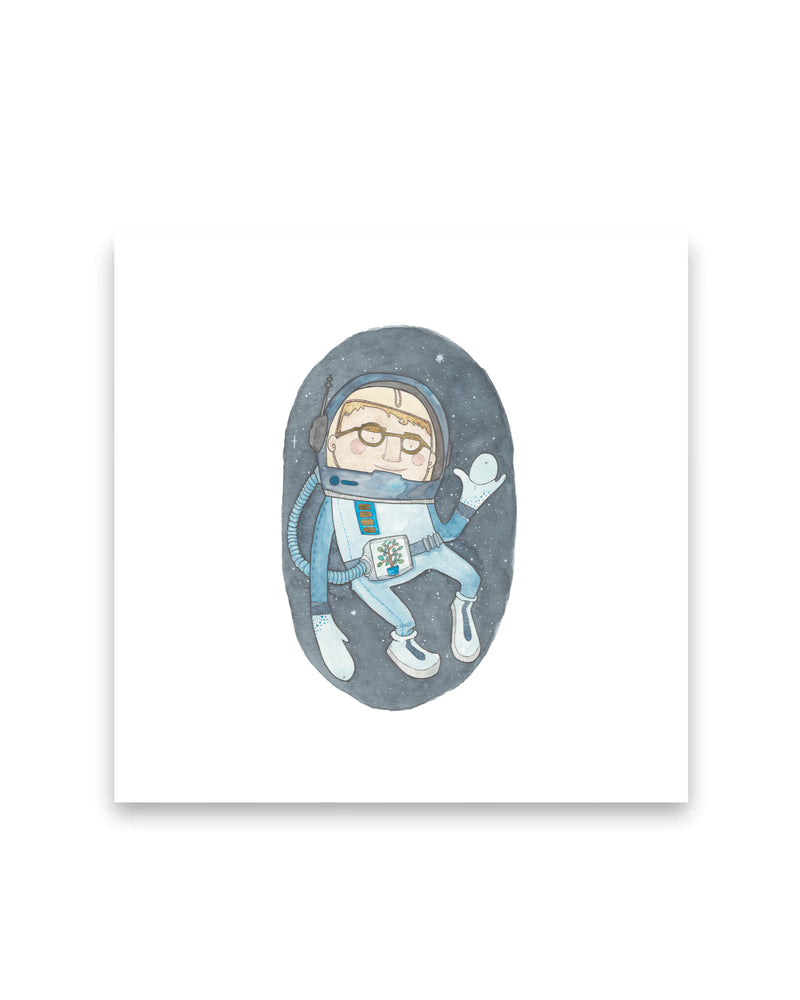 PS SPACE BOY Ben kids space astronaut rocket cosmos galaxy black hole little scientist poster kids bedroom fine art print