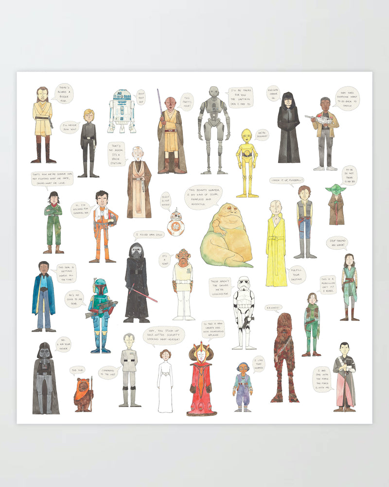 PS The Force Star wars Comic book Film movies fan Lucas Art Fine Print Poster Decor Geek